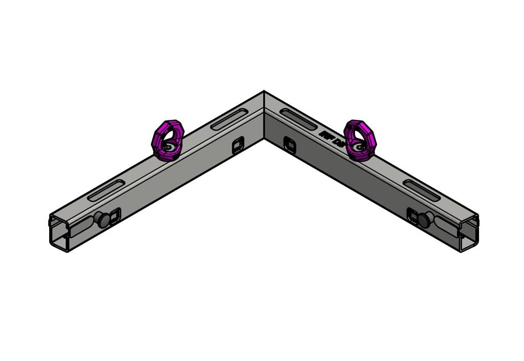 Zeichnung eines Exact Hanging Corner-Brackets